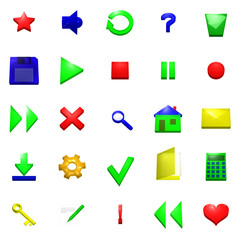 Color glass icons