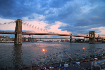 Obraz premium New York City Brooklyn Bridge panorama