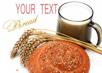 Fresh milk and bread