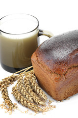 Fresh milk and bread
