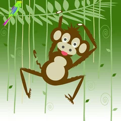 Papier Peint photo autocollant Animaux de la forêt singe