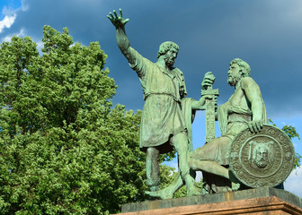 Fototapeta na wymiar Minina i Pozharsky pomnik w Moskwie, Rosja