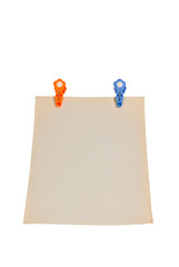 old paper on white background