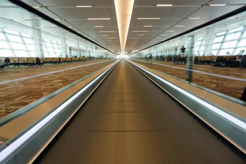 Door stickers Airport international airport treadmill