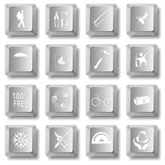 Vector set of computer keys