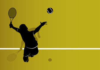 Tennis player silhouette vector