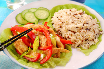 oriental chicken with vegetables