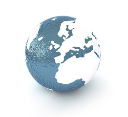 Weltkugel mit Weltmeeren