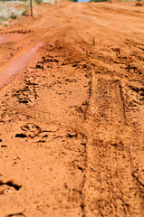 Schlammiger Off Road Track