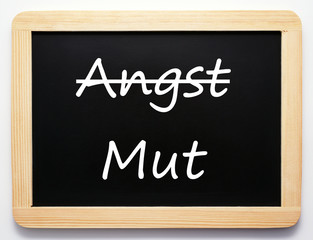 Angst / Mut - Konzept Tafel