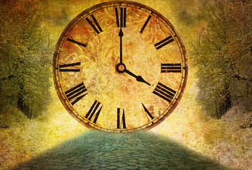 time passing, abstract vintage motive