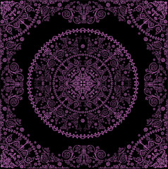 pink round pattern in frame