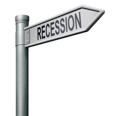 road sign recession