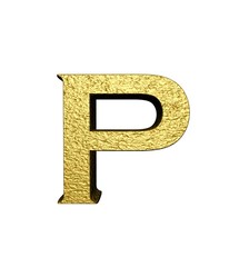 3d gold letter