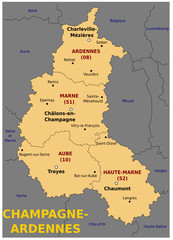 Naklejka premium Région Champagne-Ardennes