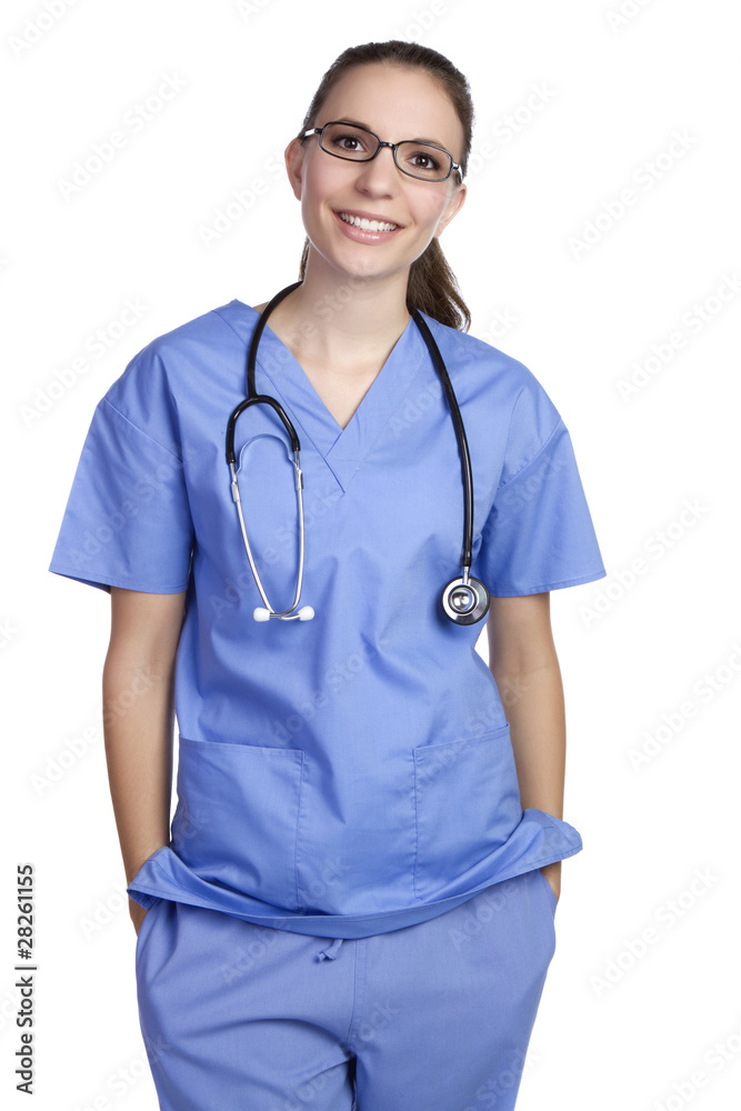 Wall mural isolated nurse