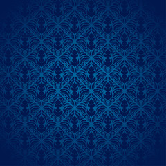 Floral Pattern in deep blue colors