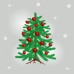 Hand drawn Christmas tree