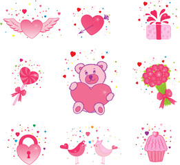 valentine design elements