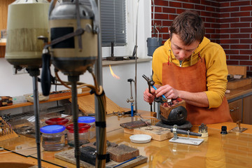 goldsmith in workshop