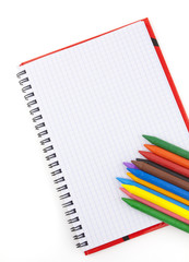 Pencils with a notebook