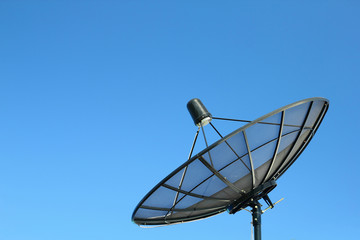 satellite dish in blue sky