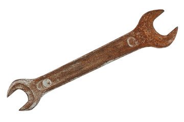 Old rusty wrench