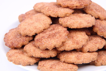 Plate of cinnamon cookies