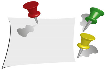 office paper with pin-puch © darkovujic