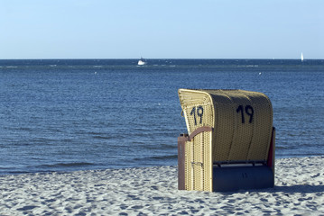 Strandkorb am Strand in Laboe