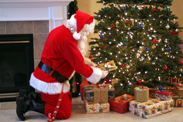 Santa Delivering Presents