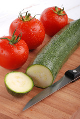 zucchina e pomodori tre