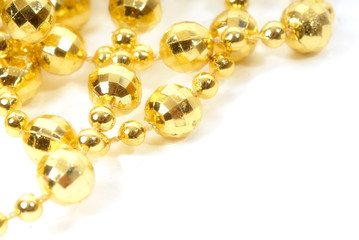 fondo tarjeta blanco bolas oro