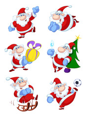 collection of fun santa cartoons
