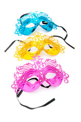 Ornate masks isolated on the white background