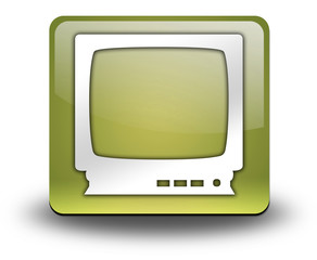 Yellow 3D Effect Icon "Television"