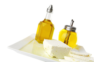 white soft cheese with oil