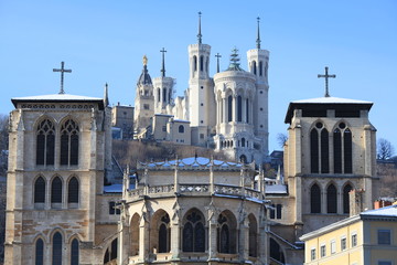 LYON Basilique de Fourvière et Cathédrale Saint Jean