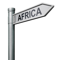 road sign to Africa