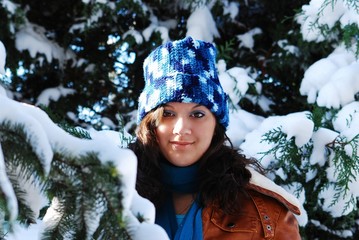 Young woman in forest