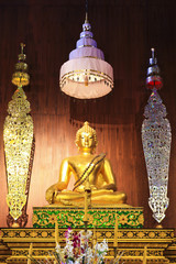 Buddha image in the north of Thai temple