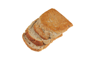 oat bread on white background