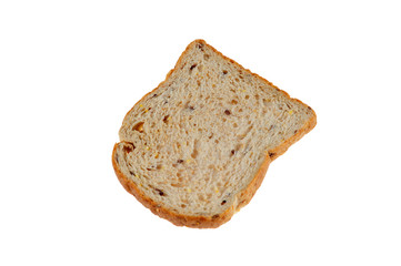 oat bread on white background