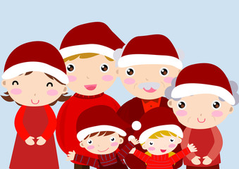 happy family at christmas