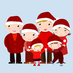 happy family at christmas