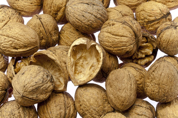 Walnuts as background texture