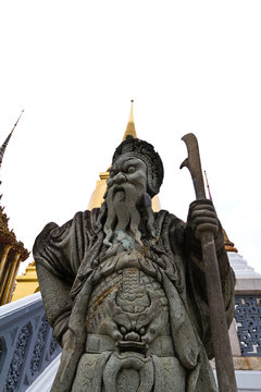 The Temple Wat Phra Kaeo In The Grand Palace Area, One Of The Ma