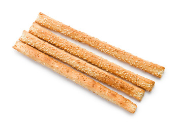 grissini sticks with sesame seeds