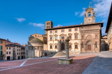 Fototapeta na wymiar Piazza Grande, Arezzo, Włochy