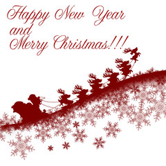 Merry Christmas and Happy New year card